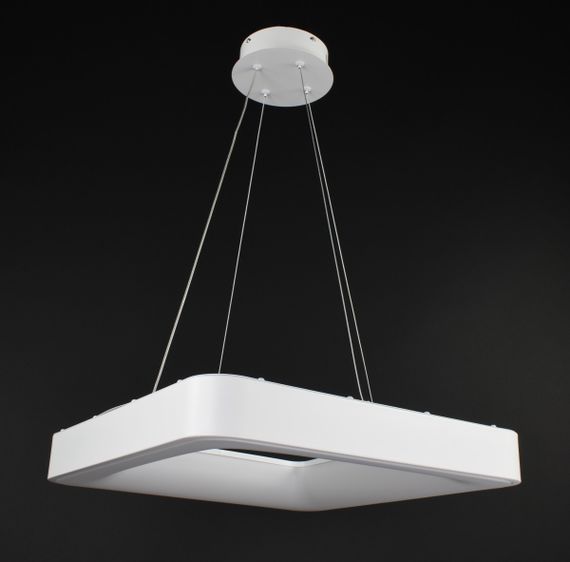 Люстра світлодіодна підвісна LED світильник для квартири на стелю лед з пультом 27553 Білий 25-90х48х48 см.