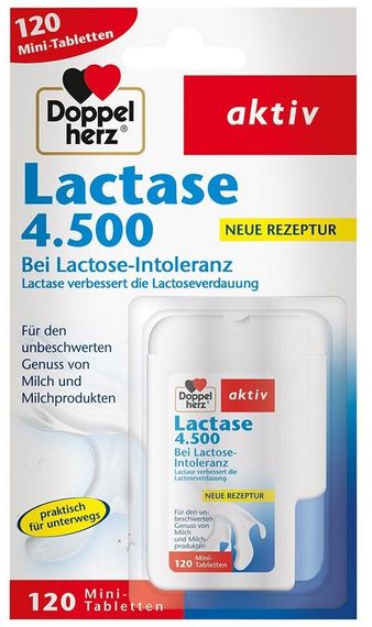 Лактаза 4500 Doppelherz aktiv, 120 міні-таблеток від непереносимості лактози