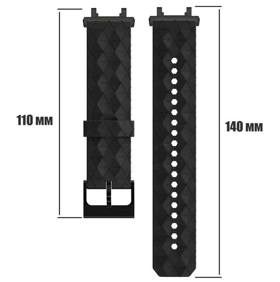 Ремінець Primolux Dimond силіконовий для годинника Xiaomi Amazfit T-Rex 2 (A2169 / A2170) - Black | Зображення 4