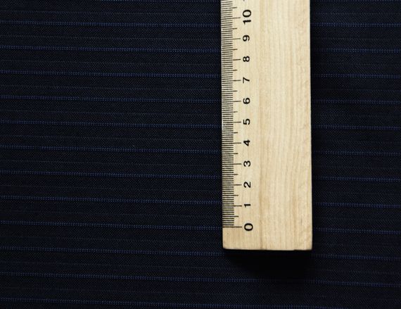 Костюмна тканина SCABAL натуральна вовняна в темно-синю смужку верстка 110S MI 119 | Зображення 2