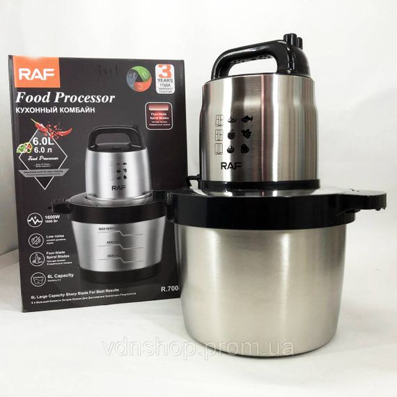 Блендер для приготування коктейлів і смузі RAF R.7008 6 л 1600 Вт, Подрібнювач з 4-ма лезами ZA-63 | Зображення 6