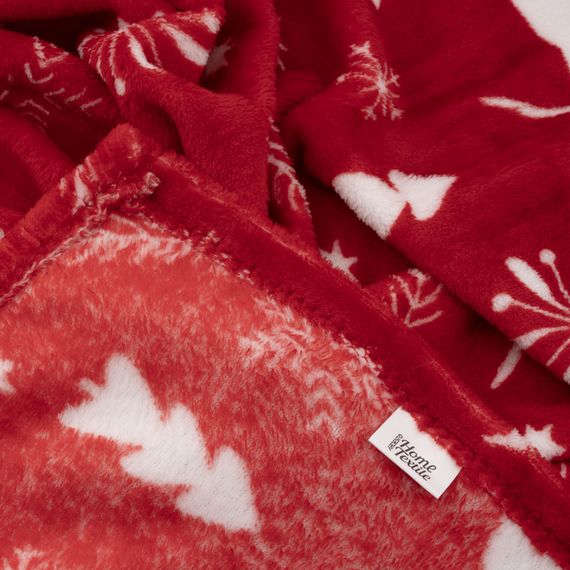 Плед Ardesto Christmas Flannel 160х200см, 100% поліестер, олені, червоний (ART0126PB) | Зображення 2