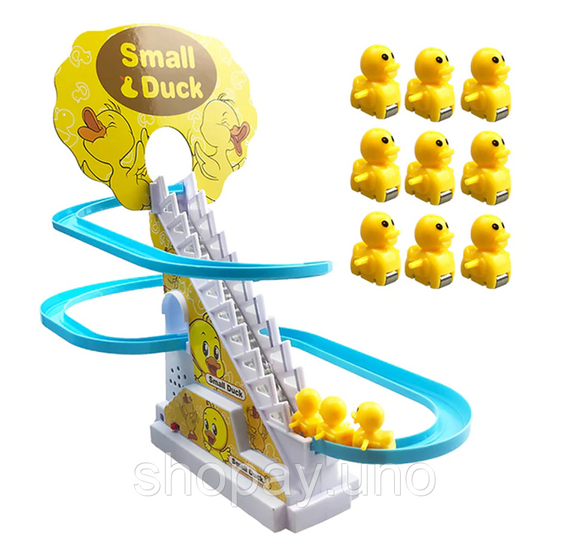 Интерактивная игра Утиная гоночная трасса Small Duck Детские музыкальные горки – эскалатор | Зображення 3