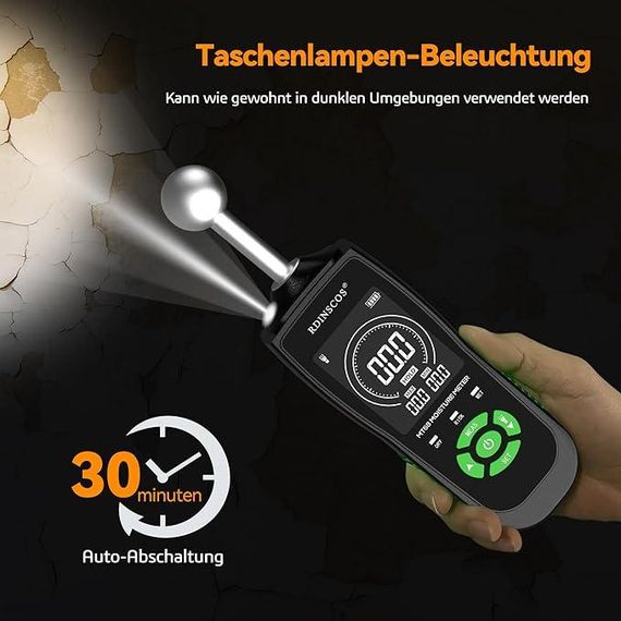 Вологомір настінний RDINSCOS Вологомір для кам'яної кладки Вологомір для стін | Зображення 2