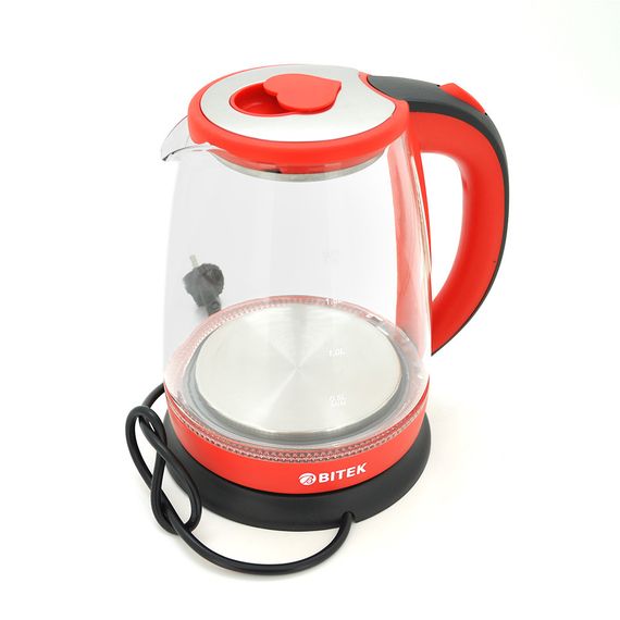Электрический чайник BITEK BT-3110,с подсветкой,2400W,1.8L,Red