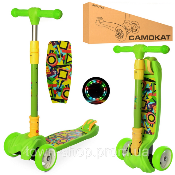 Самокат детский MAXI iTrike JR3-060-11-GR складной