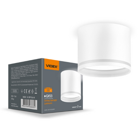 LED Світильник під лампу GX53 накладний білий VL-SPF35A-W Videx
