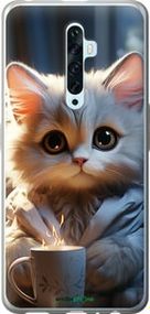Чохол на Oppo Reno 2Z Білий кіт "5646u-1867-2448"