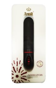 Стильний компактний вібратор AMOR BIG VIBRATOR REAL BIG Black (Застосунок НЕ Функціонує!) sexstyle