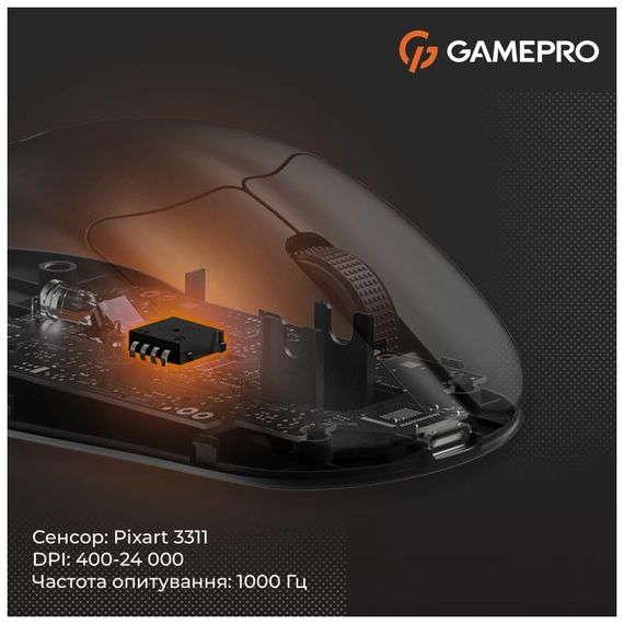 Мишка GamePro Genesis Avenger Wireless/Bluetooth/USB Black (GM096B) | Зображення 2