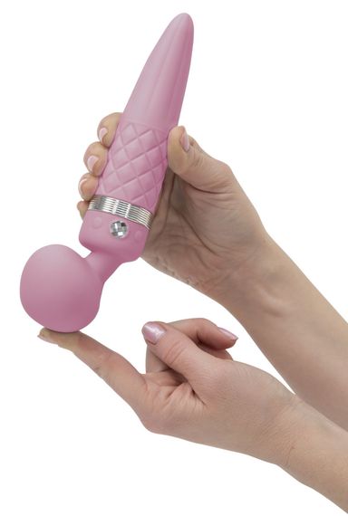 Вибромассажер 2в1 PILLOW TALK - Sultry Pink, классический массажер и вибратор с ротацией, подогрев | Зображення 6