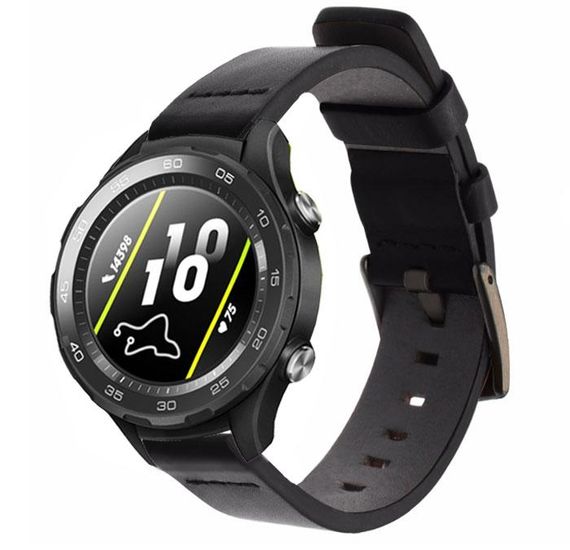 Кожаный ремешок Primo Classic для часов Huawei Watch 2 - Black