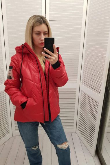 Утеплена куртка, арт.417, червоний | Зображення 6
