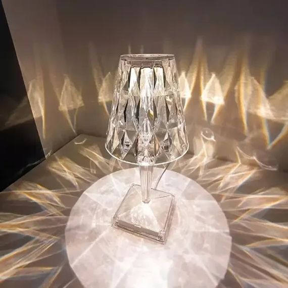 Декоративный LED светильник ночник Diamond light Бриллиант светодиодный хрустальный на аккумуляторе USB | Зображення 6