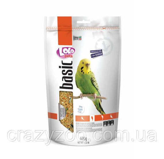 Повнораціонний корм для хвилястих попугаїв Lolo Pets 600 г LO-70214