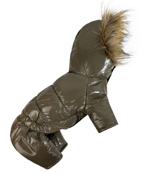 Зимовий комбінезон лакований тауп A-82