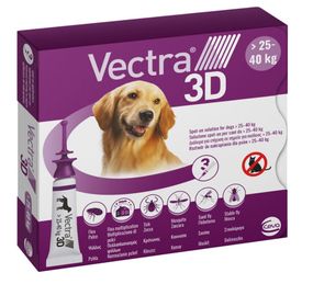 Капли от блох и клещей Ceva Vectra 3D для собак весом от 25 до 40 кг