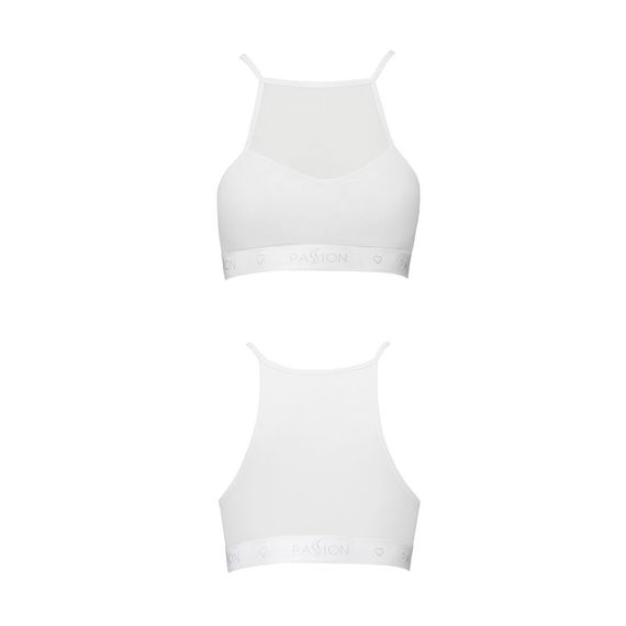 Спортивний топ з прозорою вставкою Passion PS006 TOP M, white | Зображення 3