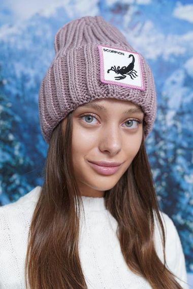Шапка «Scorpion» (6033) темная пудра