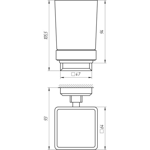 Стакан TOPAZ TКВ 9921A-BL | Зображення 1