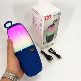 Портативная колонка TG644 5W с RGB подсветкой и ремешком. TY-885 Цвет: синий