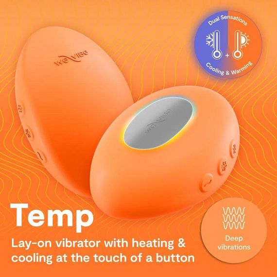 Кліторальний вібратор We-Vibe Temp Tangerine з функцією нагрівання та охолодження, помаранчевий Sex Aura | Зображення 6