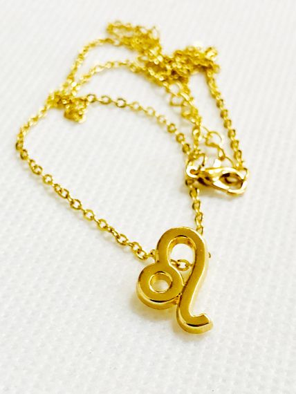 Колье Primo с подвеской знак зодиака Leo (Лев) - Gold