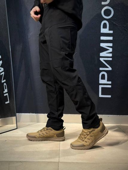 Тактичні Штани Посилені Soft Shell Чорні Black | Зображення 5
