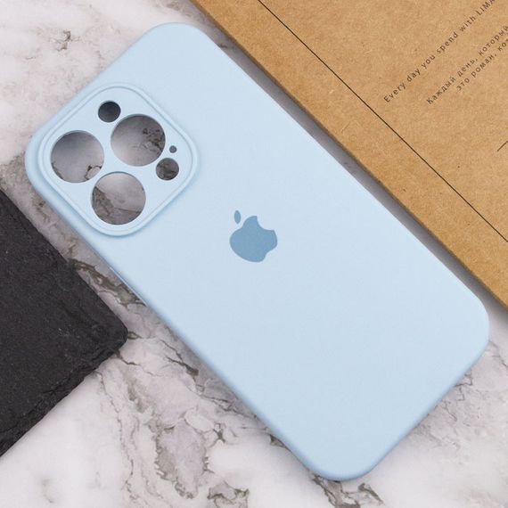 Чохол Silicone Case Full Camera Protective (AA) для Apple iPhone 14 Pro (6.1") Блакитний/Sweet Blue | Зображення 4