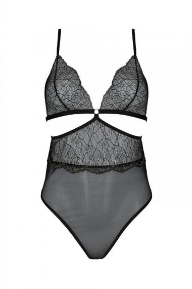 Боді Passion AMBERLY BODY black, L/XL, відкрита спина, низ стрінги Sex Aura | Зображення 2