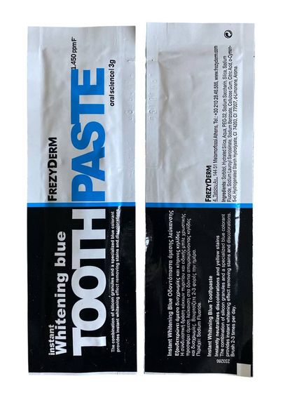 Зубна паста - пробник FREZYDERM TOOTHPASTE WHITENING BLUE, 3 гр. | Зображення 1