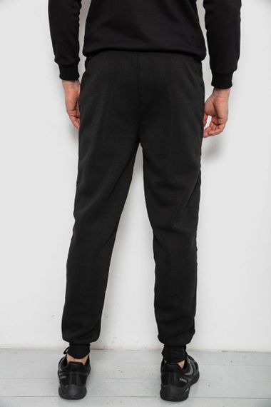 Спортивные штаны мужские на флисе, цвет черный, 244R6120 | Зображення 3