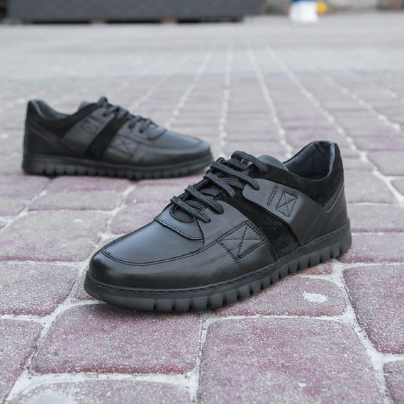 Легкі чоловічі кеди з шкіри та замші 41 розмір