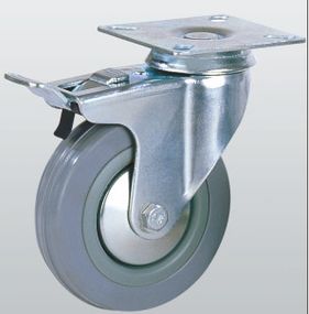 Колесо аппаратное поворотное с площадкой и тормозом 3004-S-100-P