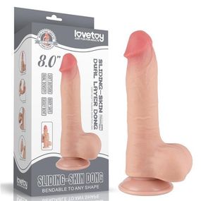 Фалоімітатор - Sliding-Skin Dual Layer Dong 8" Flesh Sex Aura