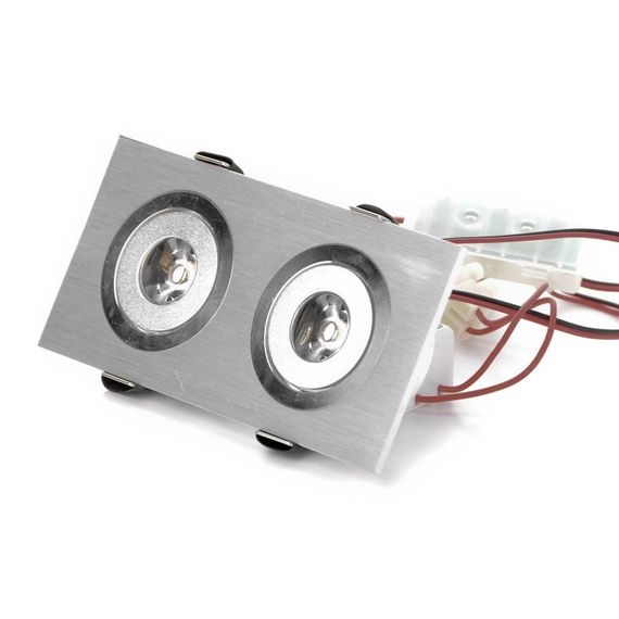 Світильник точковий LED-107/2W BA IP40 Brush Aluminium 45'