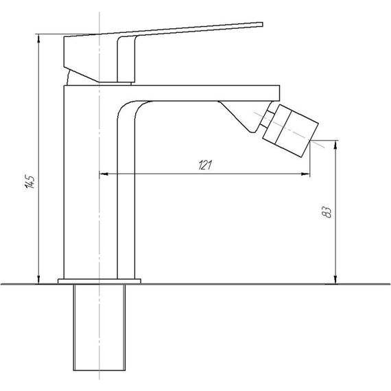 Змішувач для біде TOPAZ ODISS TO 18601-H52-BL | Зображення 1