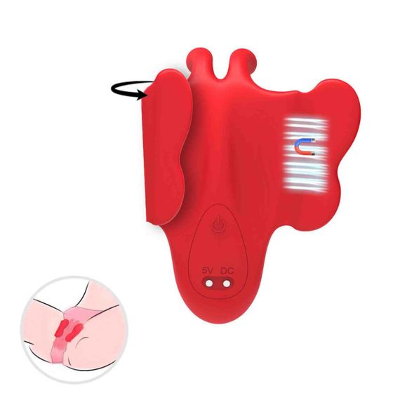 Кліторальний стимулятор - Butterfly Kiss Remote Clitoral Stimulator Red Sex Aura | Зображення 3