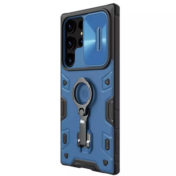 TPU+PC чохол Nillkin CamShield Armor Pro no logo (шторка на камеру) для Samsung Galaxy S23 Ultra Синій | Зображення 1