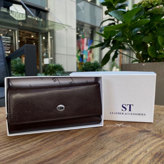 Чорна ключниця з натуральної шкіри із відділенням для грошей ST Leather B416 | Зображення 6