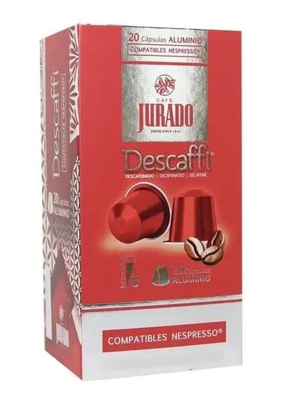 Кава в капсулах Jurado Nespresso Descaffi Aluminio № 8 М'який