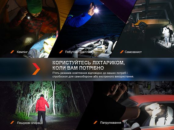 Ліхтар тактичний акумуляторний Fenix PD35R | Зображення 7