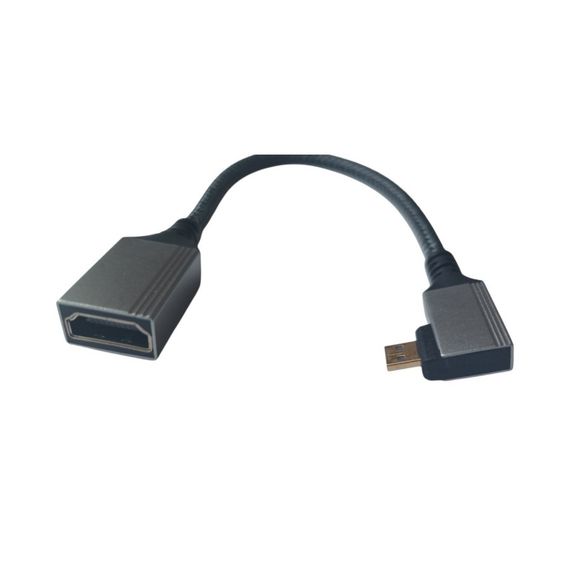 Угловой кабель HDMI микро - HDMI 2.0 mama 90 град. левый угол 90 градусов | Зображення 1
