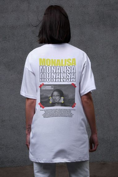Оверсайз Футболка З Принтом Without Monalisa White | Зображення 2
