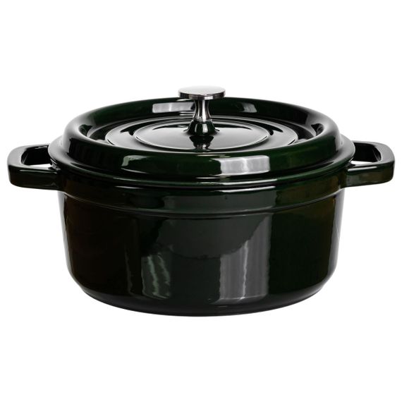 Кокотниця чавунна емальована 4 л, малахіт Yiwu HP-FLG-10 green