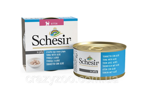 Вологий корм для кошенят Schesir Tuna Aloe Kitten зі смаком тунця з алое 85 г 750330