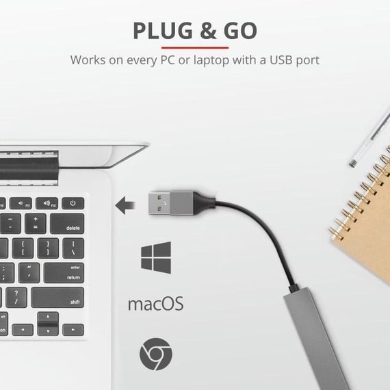 USB-хаб Trust Halyx Aluminium 4-Port Mini USB Hub (23786_TRUST) | Зображення 5