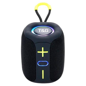 Портативная Bluetooth колонка TG658 с RGB подсветкой и функцией громкой связи, радио, черная