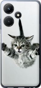 Чехол на Infinix Hot 30i Летящий котёнок "2322u-3045-17620"