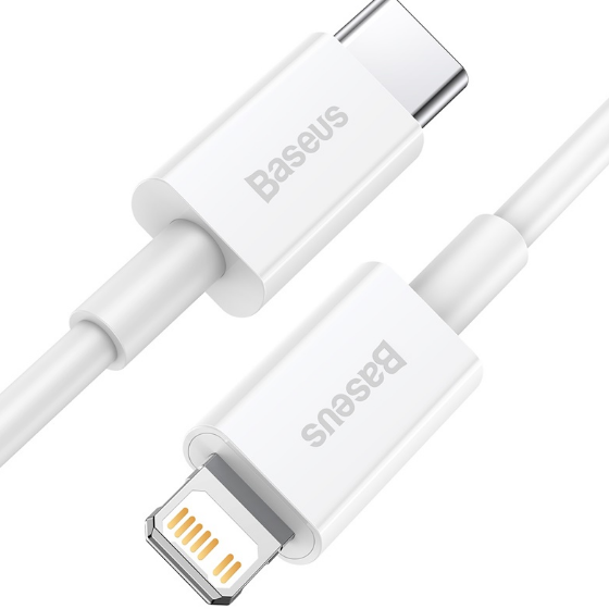 Кабель USB PD Lightning/Type-C BASEUS CATLYS-02 20W 0,25м білий | Зображення 4